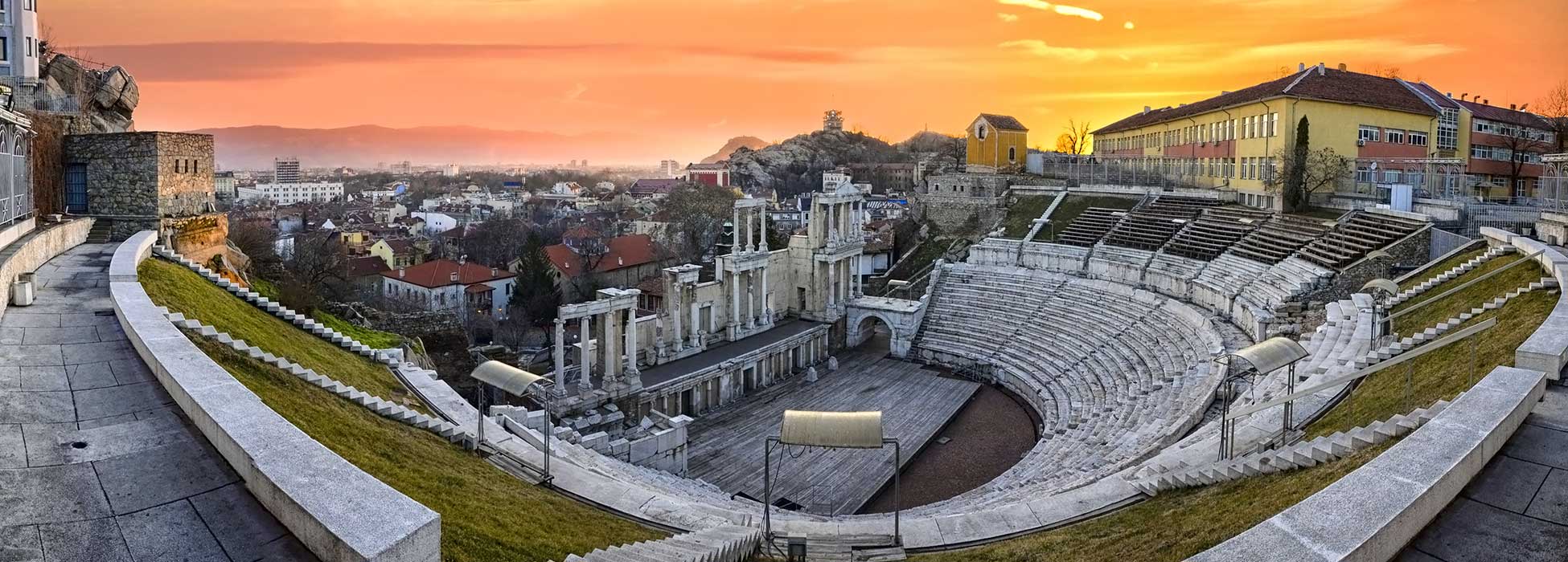 Antiguo Teatro Romano de Filipópolis, ubicado en la actual ciudad de Plovdiv, Bulgaria.